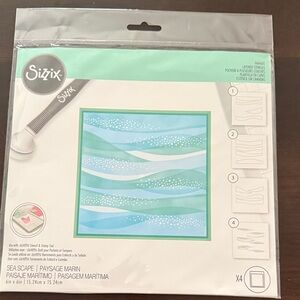 Sizzix Sea Scape Craft Die Set - Blue and White